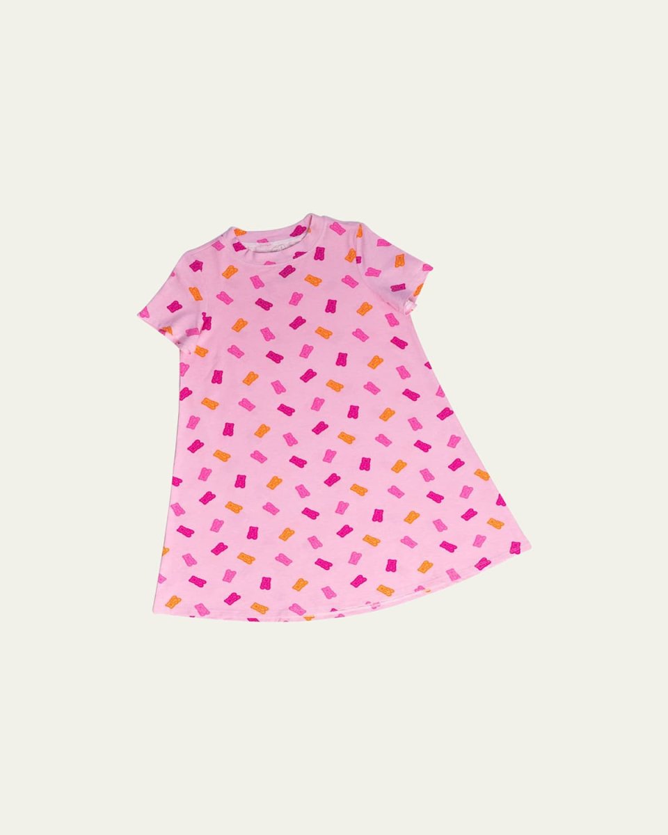 Girl's Pink Gummy Bears Lounge Dress, Size XS-L